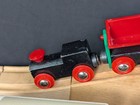 Vintage Wooden Brio Train Set Good Shape 17  Track Pieces 7 Cars Made In Sweden 