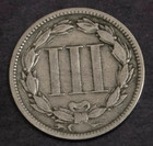 1879 Three 3 Cent Nickel Choice Vf Key Date                lot 5847