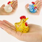 Handmade Art Glass Chicken Figurine Mini Rooster Hen Ornament Choice Of 3 Colors