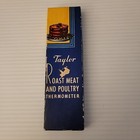 Vtg Taylor Roast Meat Poultry Thermometer W Original Box Kitchen Cooking Tool