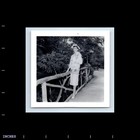 Old Vintage Square Photo Solo Leggy Woman Smiling Wearing Hat Snapshot