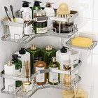3 Pack X-large Corner Shower Caddy With Soap Holder  Large Capacity Sturdy Ea   