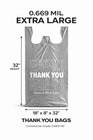 Bags Extra Large 18 X 8x 32 Gray Thank You T-shirt Plastic Grocery  0 669 Mil