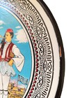 Vintage Ceramic Plate With Parthenon And Tsolias  Greek Hand-made Souvenir 9 
