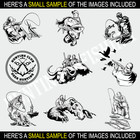 Hunting fishing Clipart-vector Clip Art-vinyl Cutter Plotter t-shirt Graphics Cd