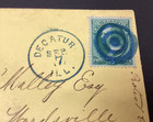 Antique Yellow Postal Cover Blue Sock On The Nose Cancel 1870  136 Series Stamp