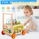 7-in-1 Montessori Toy Cube Educational Learning Toy Bead Maze Gears Numbers Anim