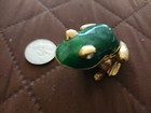 Vintage Estee Lauder Jeweled And Enamel Frog Solid Perfume Compact   Daily Ship