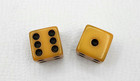 Vintage Large Carved Butterscotch Bakelite Game Playing Dice