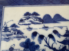 Antique Blue   White Willow Pattern Ceramic Tile 6 25    Victorian Era