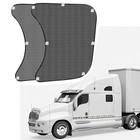 2 Pcs Semi Truck Window Shades 23 6 x21 6    Side Window Mesh Shade With