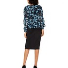 Alfani New Women s Smocked Ruffle-sleeve Mesh Blouse Shirt Top Tedo