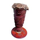 Antique Vintage Hand Carved Decorated Peg Drum African Folk Art 