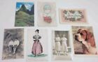25 Vtg Antique Post Card Lot Postcard Color B w Rare Old Photo Christmas Twins