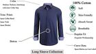 Men s Slim-fit Long Sleeve Button Down Dress Shirt  size S-5x  Nwt Free Shipping
