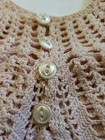 Victorion Newborn Baby Pink Crochet Christening Dress Handmade Mother Of Pearl 