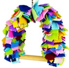 1074 Small Fluffy Swing Bonka Bird Toys Colorful Fabric Fleece Parrot Budgie