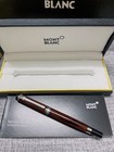 Montblanc Meisterstuck Burgundy Brown Gold Trim Fountain Pen Box Set
