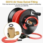 50310 Air Hose Reel Swivel Joint 1 4  Fpt X 1 4  Mpt 90 Degree Brass