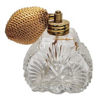 Vintage Perfume Crystal Glass Bottles Atomizers Vanity Display Granny Lot Of 2
