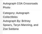W coa  Original  Britney Spears And 2 More Signed  12 x8 1 2  Photo  Crossroads