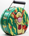 Vintage Disney Winnie The Pooh Tigger Metal Tin Round Lunch Box  storage Box