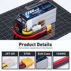 2x Zeee 6s Lipo Battery 120c 2200mah 22 2v Xt60 For Rc Car Truck Plane Heli Jet