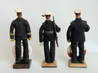 Set 3 Latvian Navy Composition Sailor Figures Ciltvaira Riga   Viesturs Folk Art