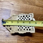Vintage Cast Iron Match Box Holder Hand Painted Gold  6 5    Wall Decor