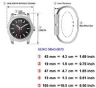  new Battery  Seiko Kinetic Scuba 5m43-0b70 Quartz Gray Dial Day date 43mm Men s