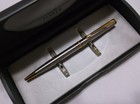 New Parker Insignia Stainless Steel   Gold Trim Ballpoint Pen   Made In France