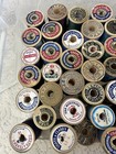 Lot Of 61 Vintage Wooden Spools Thread Asst Sewing Various Colors Brands Sizes