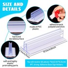 Fulmoon 50 Pcs Sign Holder Adhesive Base  6-inch For Counters   Warehouses