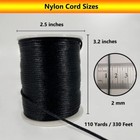 2 Mm 330 Feet Satin Nylon Cord String For Jewelry Making Bracelet Necklaces