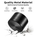 Extra Large Grinder 3 Inch Xl Herb   Spice  Tobacco Crusher 4 Piece  black 