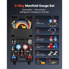 Uimoso 3-way Ac Manifold Gauge Set For R134a R404a R1234yf R22 Refrigerants
