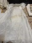 Vintage Christening Gown With Hat Cotton eyelet Lace Set