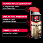  pack Of 1  3-in-one Garage Door Lube With Smart Straw Spray 11 Oz  Modern - New