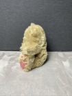 Vintage Dan Dee Bear Plush Tan Brown Teddy Pink Satin Paw Bow Sitting 10  Lovey