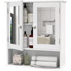 Wall-mounted Bathroom Cabinet W  Mirror Adjustable Shelf Space Saving Organizer