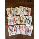 12 Piece Vintage Sewing Pattern Lot Bundle Girls Size 8 Dress Sleep Costume Tops