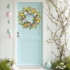 20 Inch Easter Wreath For Front Door Easter Egg Decorations Spring Flowerwrea   