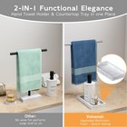 Volnamal Hand Towel Holder For Bathroom 2-in-1 T-shape Towel Stand Countertop