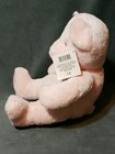 Russ Berrie Peach Plush W  Satin Stuffed Teddy Bear Bitsy Rattle Toy Nwt 11 
