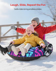 44    Snow Tube With Backrest     Heavy Duty Inflatable Sled 500 Lbs Capacity With C