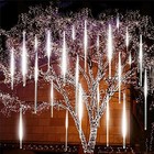 192 Led Meteor Shower Lights Fairy String Light Falling Rain Tree Garden Xmas Us