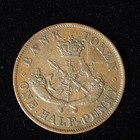 1852 Bank Of Upper Canada Half Penny Token Br-720 Pc-5c1 Xf Problem Free Bt5