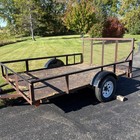 Steel-frame Utitity Trailer - 12 10ft X 6ft - Corrugated Steel Bed 