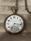 Antique Hamilton Watch Co  Pocket Watch With A Chain And Etching On The Back 