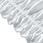 Wrap Around Bed Skirt Twin 15 Inch Drop White Elastic Dust Ruffle Easy Fit White